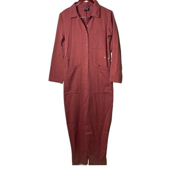 Ilana Kohn Pants - Ilana Kohn Long Sleeve Chichi Utility Coverall Jumpsuit in soft rust red sz XS